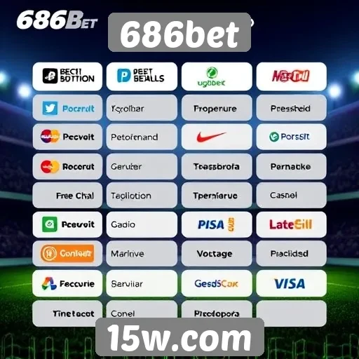 Métodos de pagamento disponíveis na 686bet